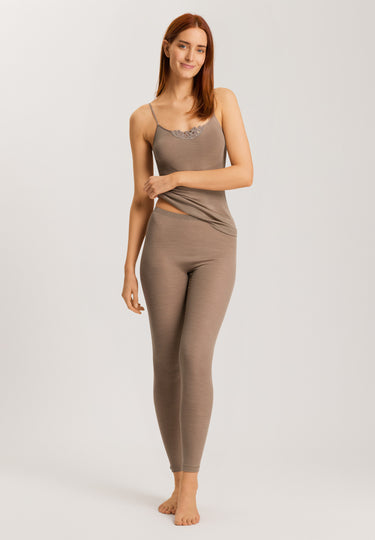71521 Woolen Silk W Spaghetti Cami With Embroidery - 2847 Taupe